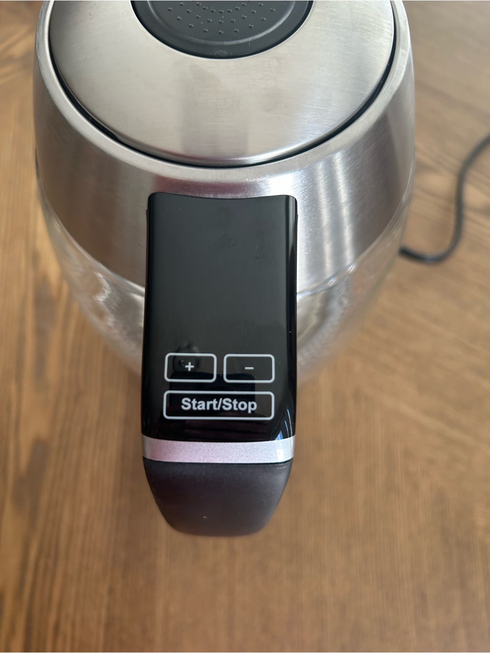 Sur La Table Stainless Steel Electric Tea Kettle with Infuser - Silver/Black - Picture 4 of 7